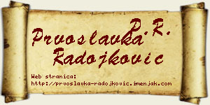 Prvoslavka Radojković vizit kartica